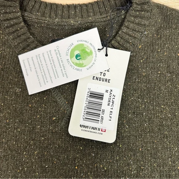 Element Men's Forest Green Crewneck Kayden Sweater - Picture 7 of 8